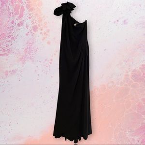 XSCAPE Black One shoulder Gown